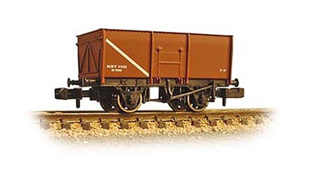 Graham Farish N 377-451C 16t Slope Sided Mineral Wagon Rivetted Side Door MTW Brown