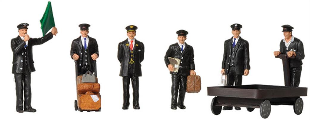 Graham Farish 379-317 Station Staff 1940s/50s Pack of 6 Figures N