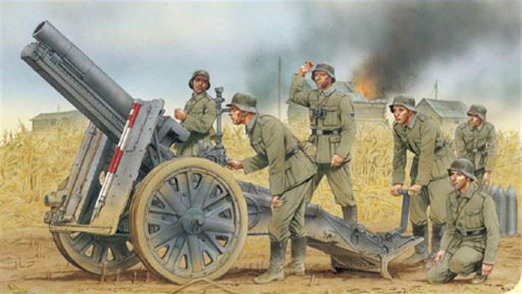 Dragon Models 1/35 6261 15cm s.IG.33 Infantry Gun Towed With Crew Kit German WW2