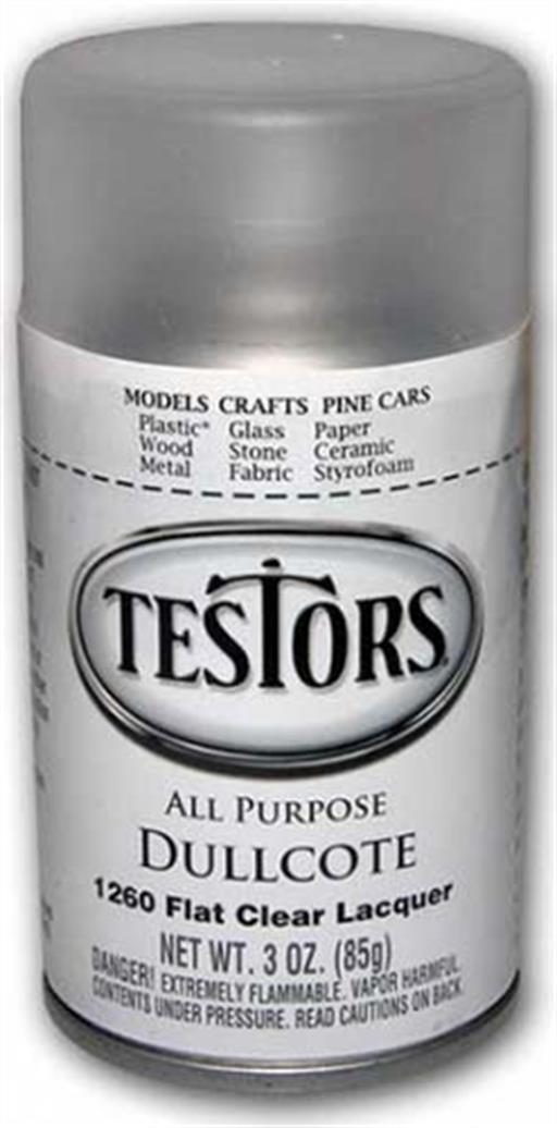 Testors 1260 Dullcote Flat Clear Finishing Lacquer Aerosol Spray