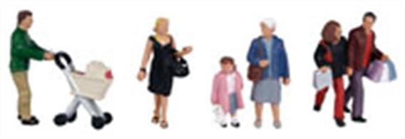 Bachmann OO Shopping Figures Pack of 6 Figures 36-046Pack of six pre-painted figures.