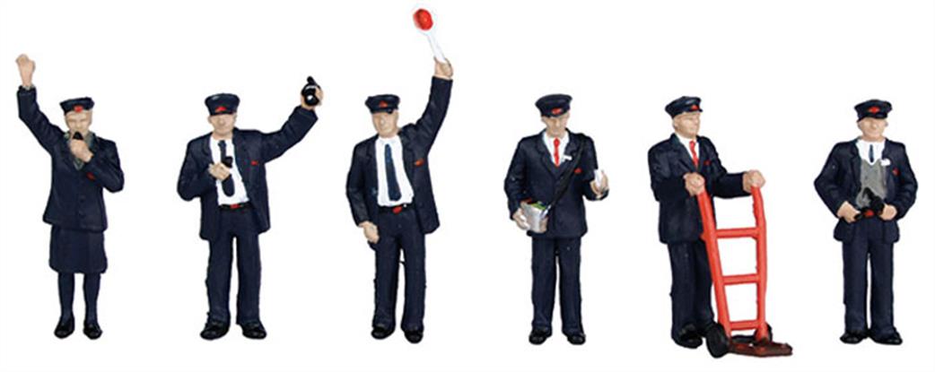 Bachmann OO 36-043 Station Staff Pack of 6 Figures