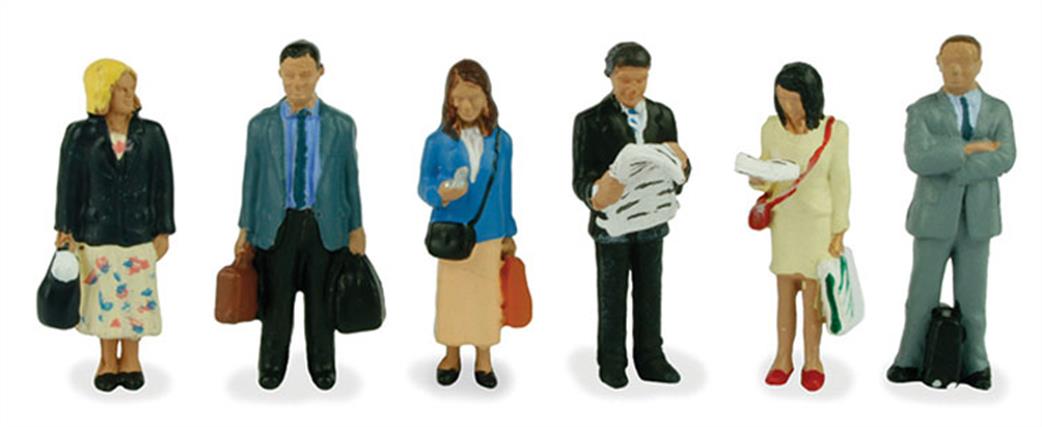 Bachmann OO 36-044 Standing Passengers with Luggage Pack of 6 Figures