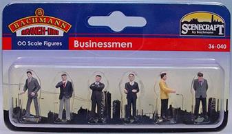 Bachmann OO Businessmen Pack of 6 Figures 36-040Pack of six pre-painted figures in business suits.