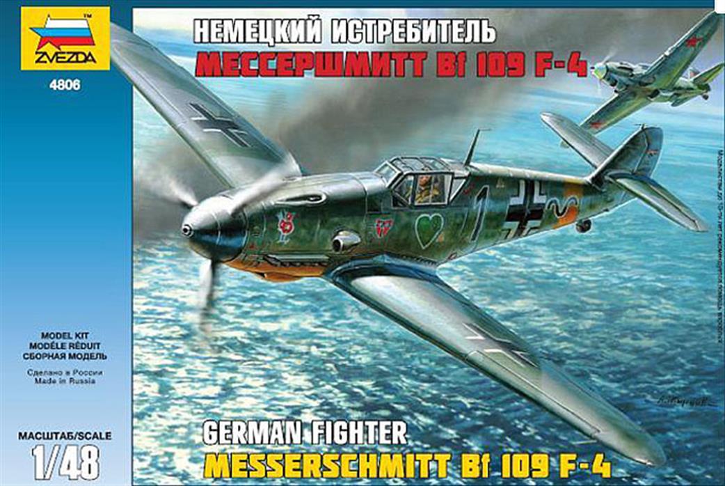 Zvezda 4806 German Messerschmitt bf109F-4 WW2 Fighter Kit 1/48
