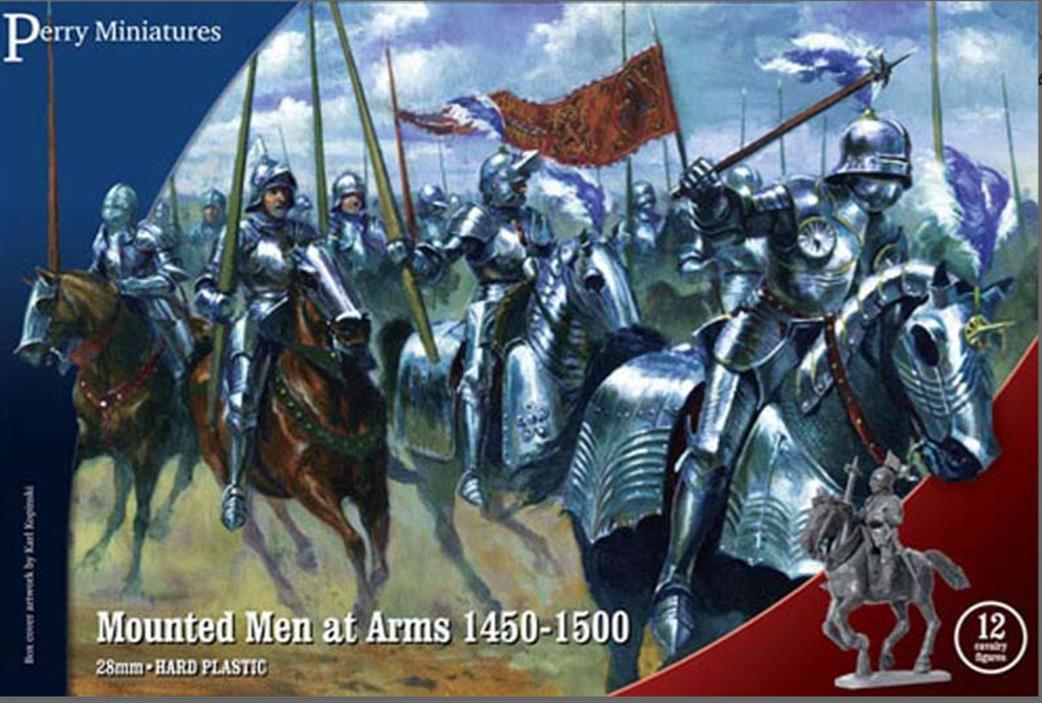 Perry Miniatures 28mm WR40 Mounted Men At Arms 1450-1500 12 Unpainted Cavalry Figures