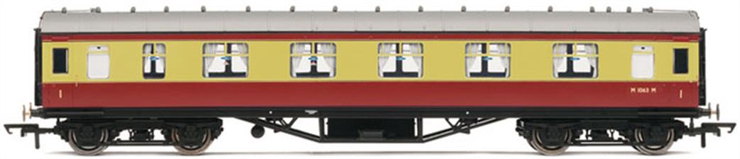 Hornby OO R4447B BR ex-LMS First Class Corridor Coach M1047M Stanier Design Crimson & Cream Livery