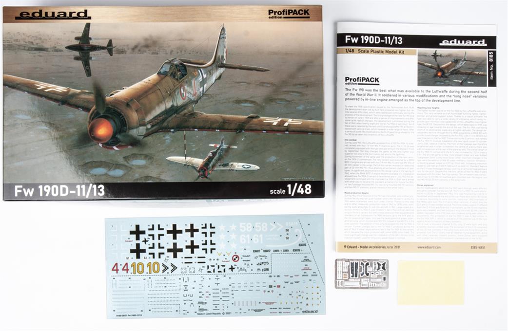 Eduard 8185 Focke Wulf Fw190d 11 13 German Ww2 Fighter Kit 1 48