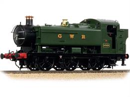 Detailed model of the GWRs large 94xx class 0-6-0 pannier tank engines. Larger than the earlier 57xx class the 94xx was considerably more powerful and a capable replacement for the small 0-6-0 tender engines built at the start of the 20th century.This model of the preserved and operational 9466 is finished in the post-WW2 GWR green livery. Having served just 12 years for BR by 2000 9466 had joined the ranks of locomotives having worked more years in preservation than for BR and is currently expected to be working on the West Somerset Railway until the end of its' current certificate in 2025.