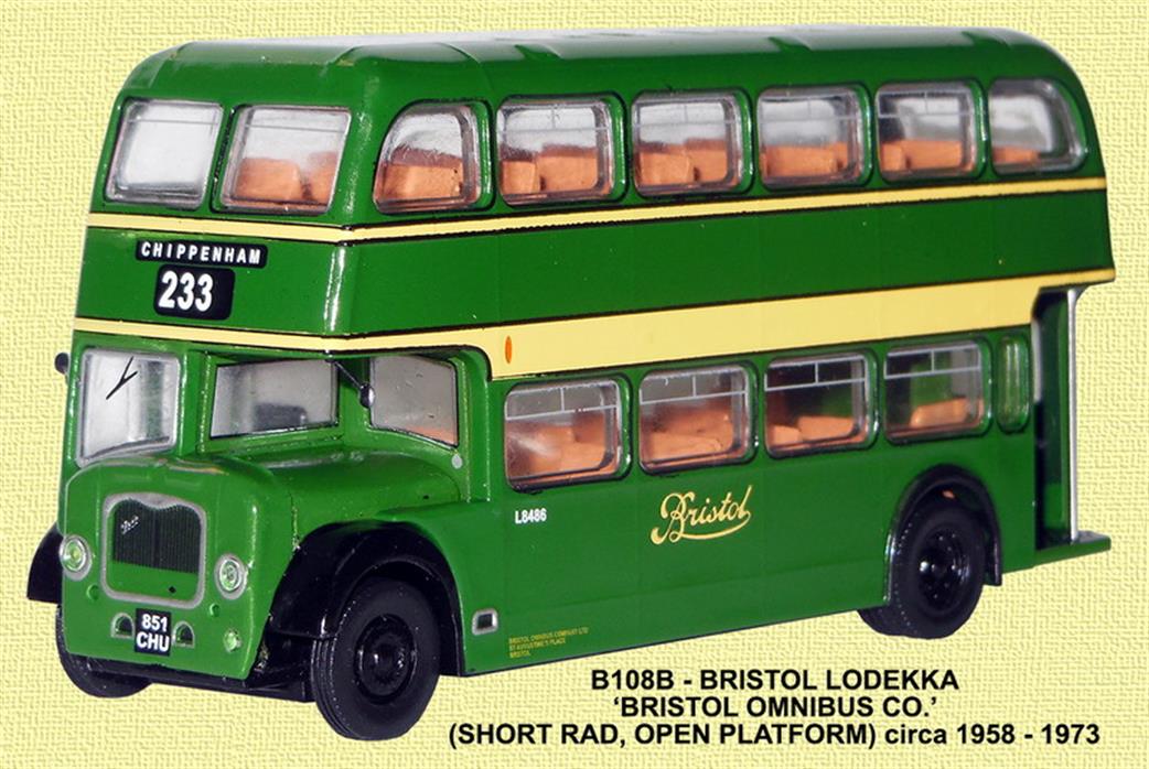 Base Toys B108B Bristol Lodekka LD1 Open Platform Bristol Omnibus Bus Model