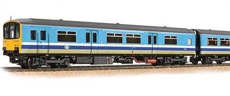 The Bachmann model features tinted glazing, directional lighting and a 5 pole motor with flywheels for smooth running. This model is painted in the original Regional Railways Sprinter livery completed with a weathered finish. Era 8 1982-1994.DCC Ready 21 pin decoder required for DCC operation.
