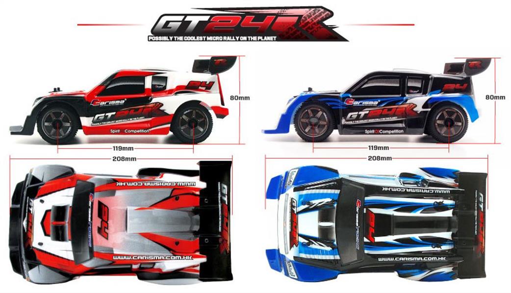 Carisma 1/24 CA57968 GT24R Micro Brushless RTR Model RC Rally Car