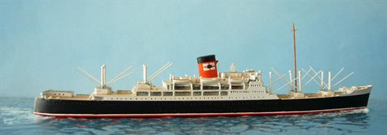 The UK to New Zealand liner in Federal Line colours, as she was from 1966 onwards.