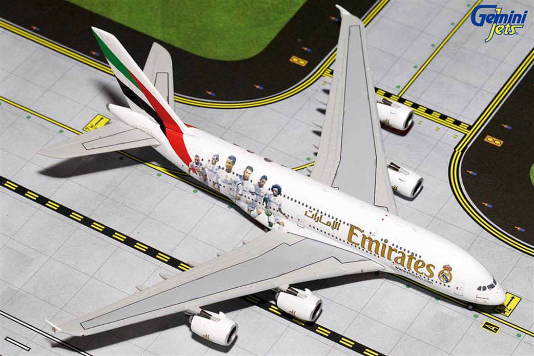 Gemini Jets 1/400 GJUAE1557 Emirates Airbus A380-800 Real Madrid A6-EOA