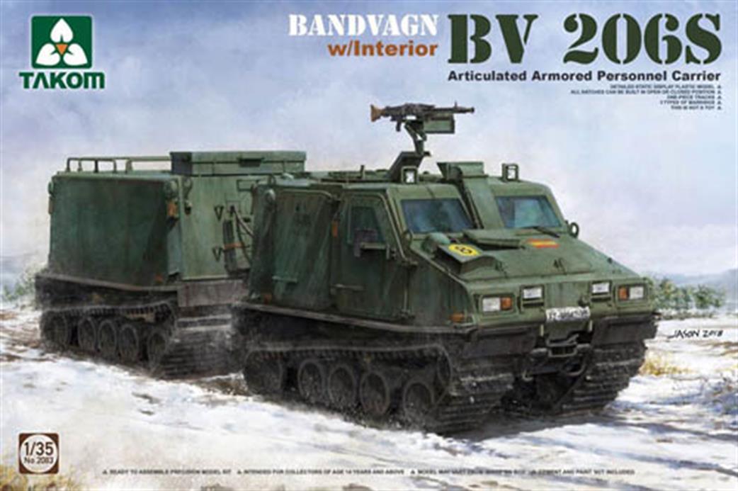 Takom 02083 Bandvagn Bv 206S Articulated Armoured Personnel Carrier Kit 1/35