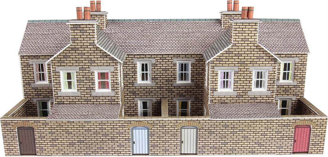 Metcalfe N PN177 Low Relief Stone Terraced House Backs Card Construction Kit