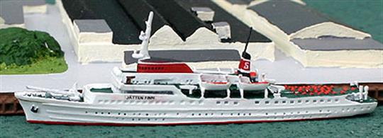 In 1964, the HADAG ferry, Wappen von Hamburg, was chartered by Stena Line and given the livery modelled here.