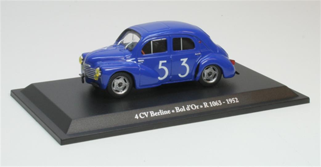 Altaya 1/43 RCV004 Renault 4CV Bol d'Or #53 1952