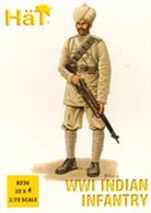 HAT 8236 1/72 Scale WW1 Indian Infantry Unpainted Plastic Figures