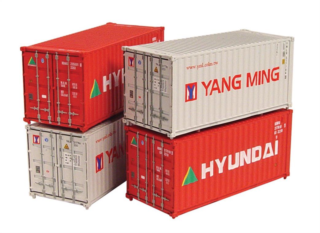Graham Farish 379-352A 20ft Containers Hyundai/Yang Ming N