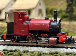 Nicely detailed models of Talyllyn Railway Fletcher Jennings 0-4-2ST saddle tank locomotive Tal-Y-Llyn finished in lined red livery with name painted on the saddel tank.The Talyllyn Railway locomotives have been modelled by Bachmann in the USA as part of their Thomas &amp; Friends range, the Talyllyn being the inspiration for Rev. Awdrys' Skarloey Railway narrow gauge line. These models are now being produced without the 'Thomas' faces, representing the real locomotives and making an excellent addition to the range of ready-to-run OO9 locomotives.