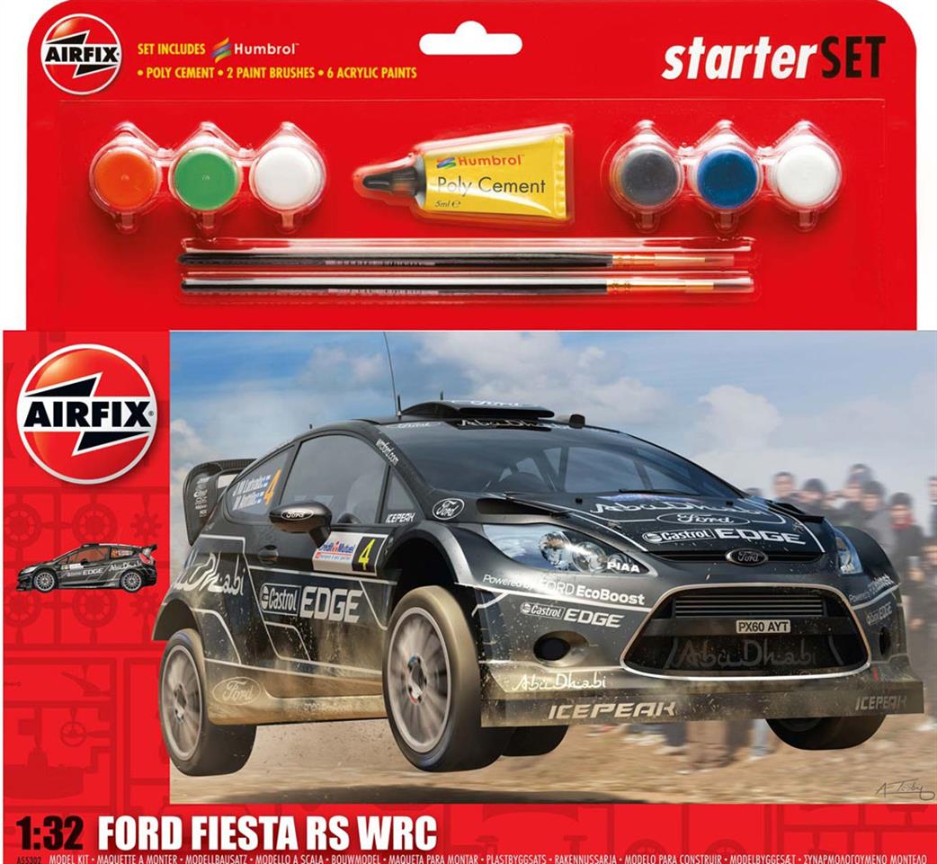 Airfix 1/32 A55302 Ford Fiesta WRC Large Starter Gift Set