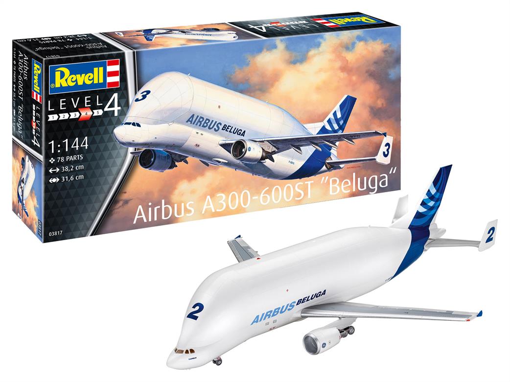 Revell 03817 Airbus A300-600ST Beluga Aircraft Kit 1/144