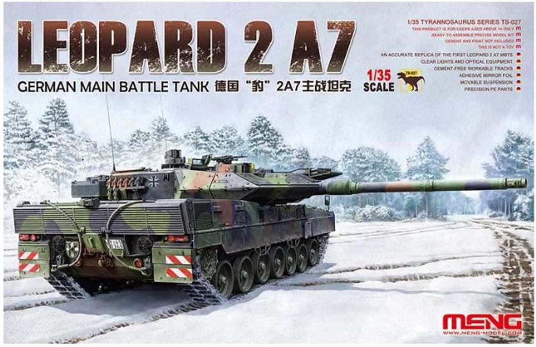 Meng 1/35 TS-027 Leopard 2 A7 German MBT Plastic Kit