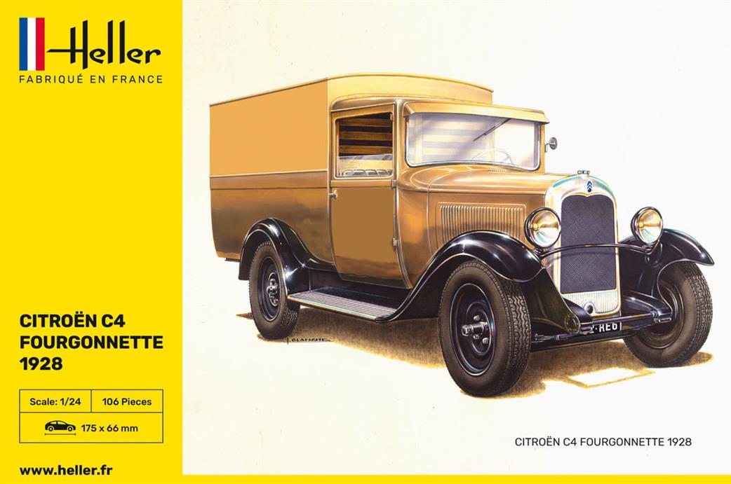 Heller  1/24 80703 Citroen C4 Fourgonette Delivery Van 1928 Plastic Kit