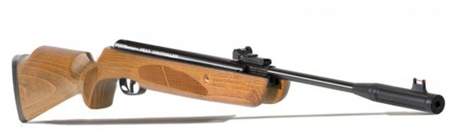 This full size, full power air rifle feature an accuracy-tuned, precision made barrel with a sound suppressing muzzle.The hardwood stock is superbly finished with chequered grip and fore-end with a fitted rubber recoil pad.Ideal for vermin and target shooting.