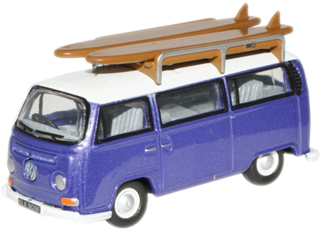 Oxford Diecast 76VW015 VW Bus Metallic Purple/White 1/76