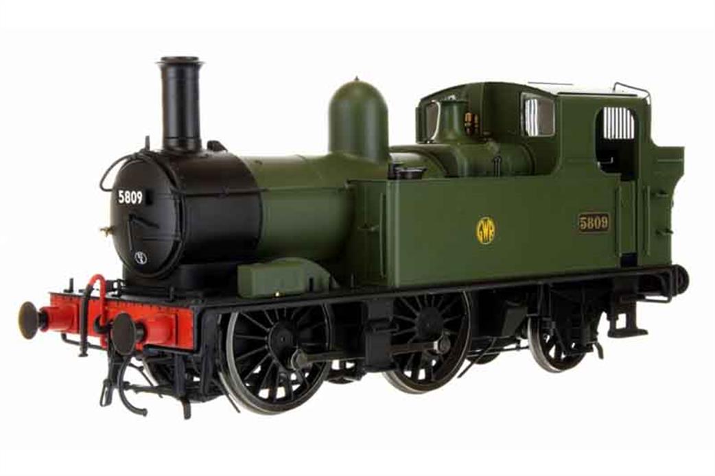 Dapol O Gauge 7S-006-051U Unumbered GWR 58xx Class 0-4-2T GWR Green Shirt button Roundel