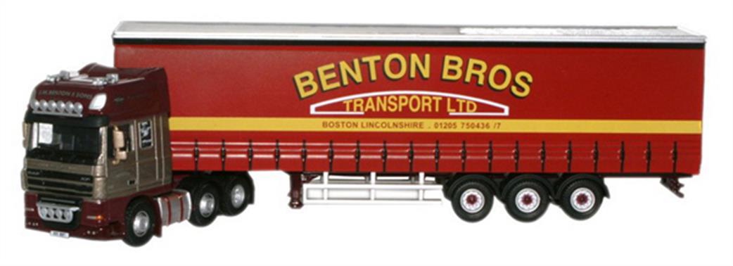 Oxford Diecast 1/76 DAF11CS DAF 105 SS Curtainside Bentons