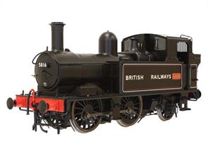 New batch of the GWR 48xx/14xx and 58xx class 0-4-2T engines announced late 2022. Delivery schedule to be advised.A detailed model of these useful GWR small tank engines, equally at home with stopping services on mainlines and handling all services on many branchlines. The Dapol model features a diecast running plate for added weight, compensated chassis for smooth running and Dapols 'quick fit' DCC board.Model finished as non-auto locomotive 5809 in British Railways lined black livery lettered BRITISH RAILWAYS.