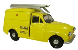 Oxford Diecast 1/148 Morris Minor Van Yellow Post Office Telephones NMM018