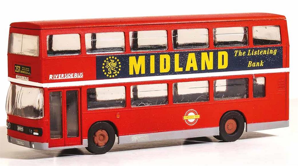 Peco Modelscene OO 5501 Leyland Olympian Double Deck Bus Kit London Buses Red Riverside Livery