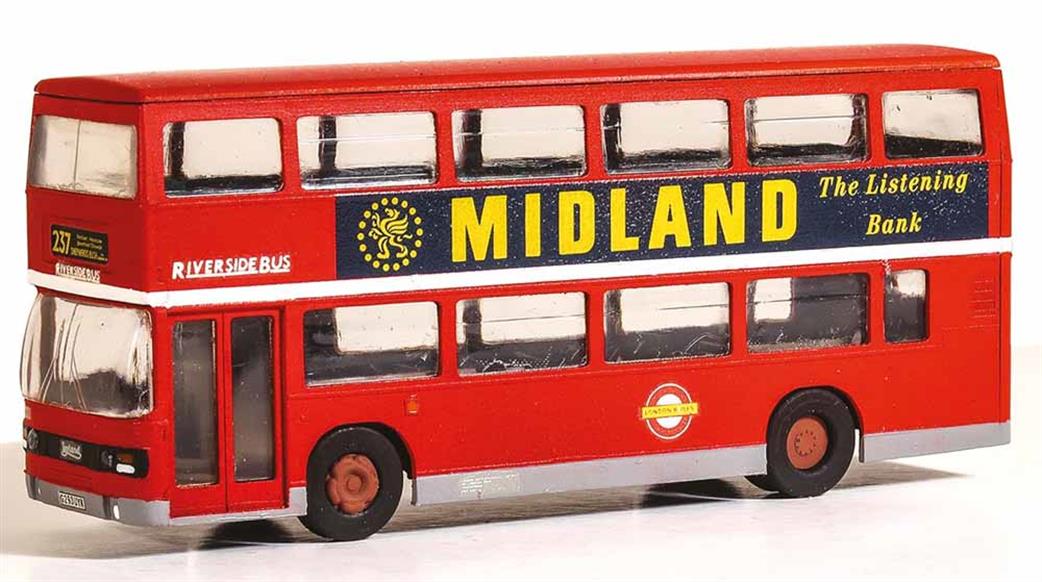 Peco Modelscene 5501 Leyland Olympian Double Deck Bus Kit London Buses Red Riverside Livery OO