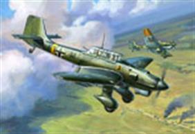 Zvezda 1/144 German Stuka Dive Bomber Snap Kit 6123Model consists of 7 parts, stand is also included decals for Luftwaffe.