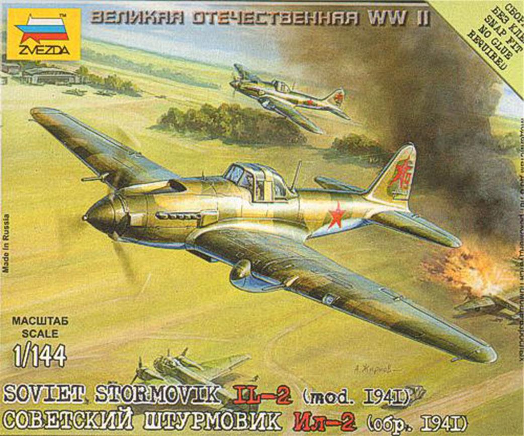 Zvezda 1/144 6125 Soviet Stormovik Snap Kit