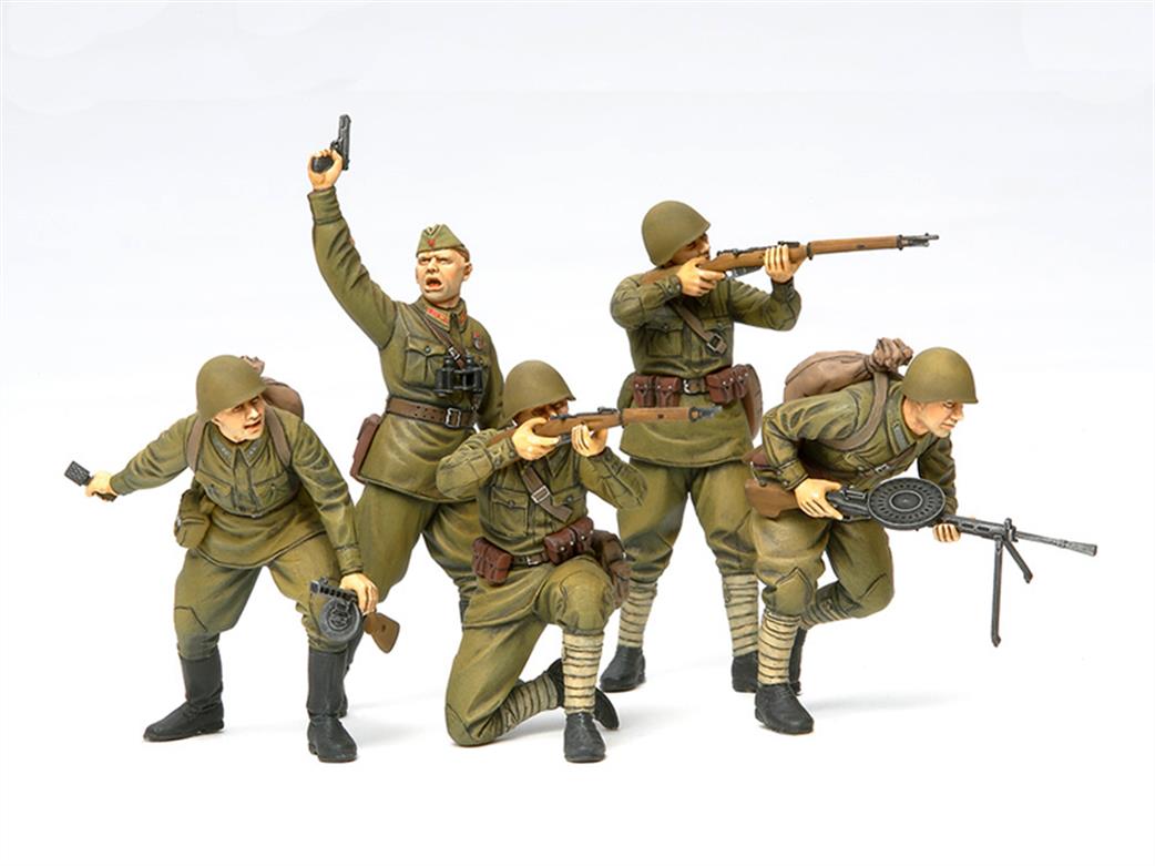 Tamiya 1/35 35311 WWII Russian Assault Infantry (1941-42) (Military  Miniatures)