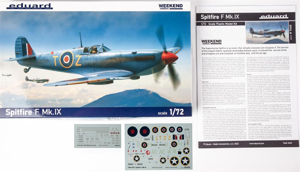 Eduard 1/72 7460 Spitfire F Mk.1X RAF Fighter Plastic Kit Weekend Edition