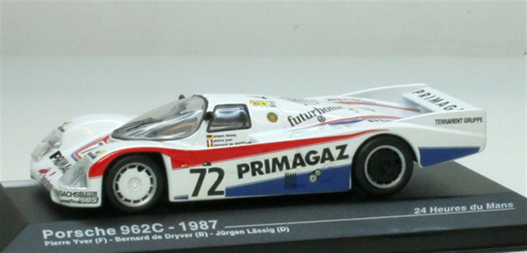 Altaya MAGAX38 Porsche 962C LM87 Yver Le Mans Race Car Model 1/43