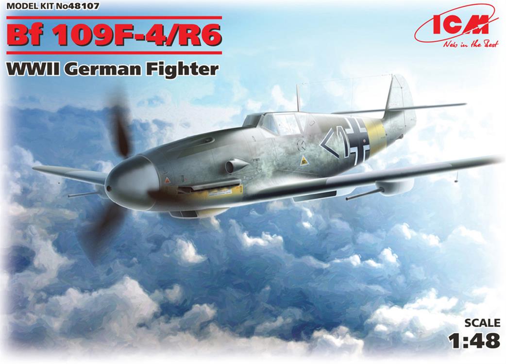 ICM 1/48 48107 German Messerschmitt Bf109F-4R6 WW2 Fighter Kit