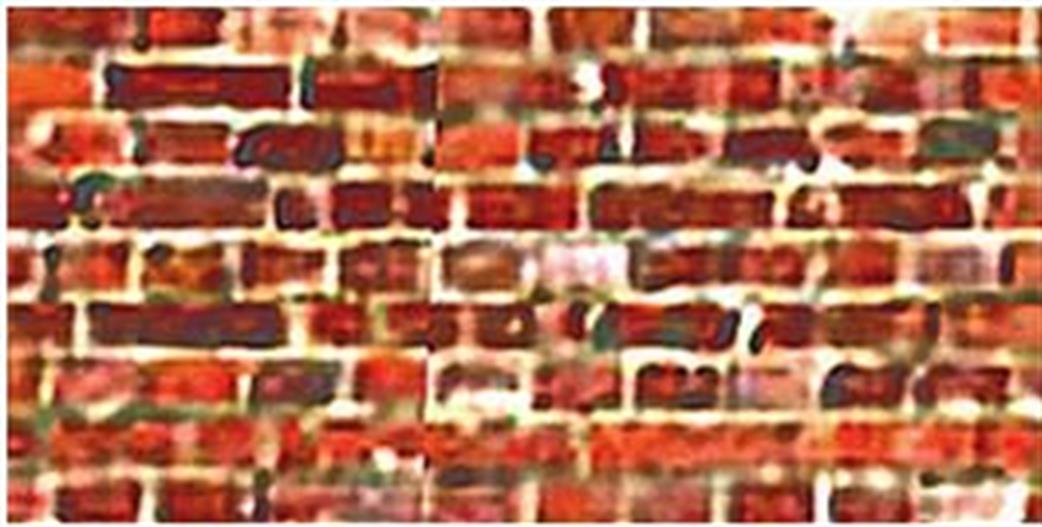 ID Backscenes OO BM008C Dark Old Red Brick Self-Adhesive Brick Paper Sheets