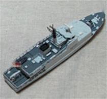 Atlantics kit of the Royal Navy Sandown class minesweeper with metal hull, resin superstructure . Brass detailing parts. Easy construction with paint and glue (epoxy and super glues best) necessary to finish the model. Transfers for Sandown included.Finished model 3" x 9/16" x 13/16" high