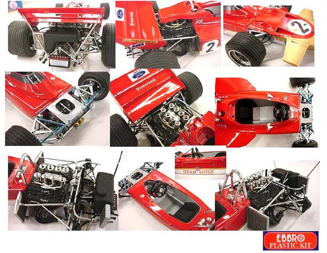 Ebbro 1/20 E001 Team Lotus Type 72c 1970 F1 Car Kit