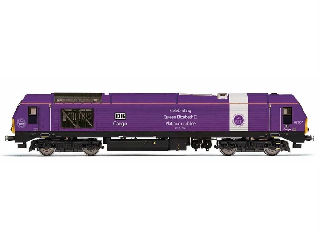 Hornby OO R30333 DB Cargo 67007 Queens Jubilee Class 67 Diesel Royal Purple Livery