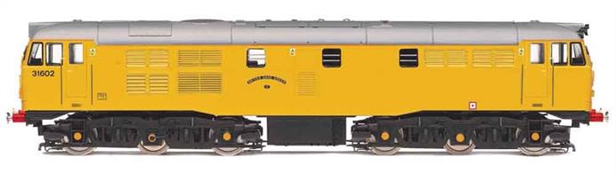 Detailed model of the BR class 31 locomotive 31602 Driver Dave Green finished in Network Rail engineering yellow livery.Network Rail class 31s were used to haul or propel the test and measurement trains over the national network, though recently have been replaced by class 37s.Era 9 privatisation - present day.