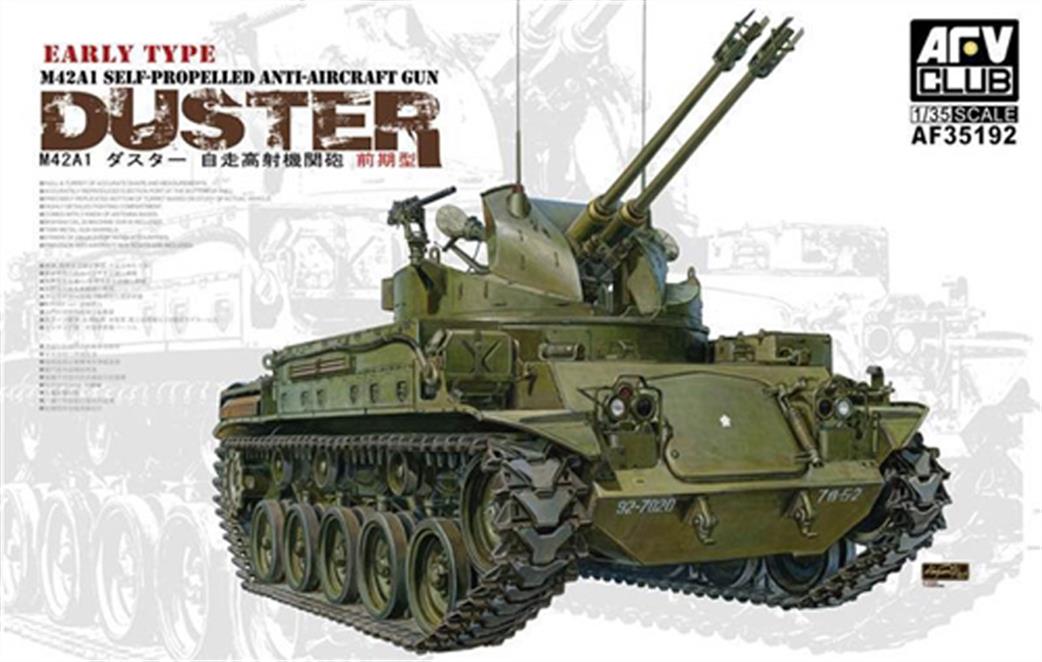 AFV Club 1/35 35192 M42A1 SPG AA Duster Early Type Plastic Kit