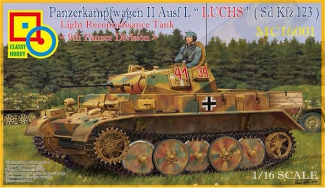 Classy Hobby 1/16 MC16001 German WW2 Panzer II Light Tank Plastic Kit